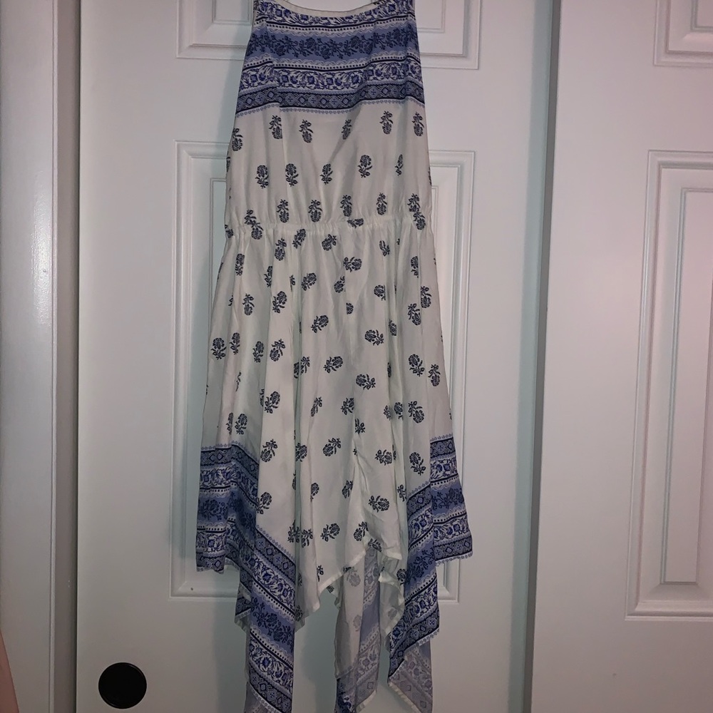 blue, white children’s place dress